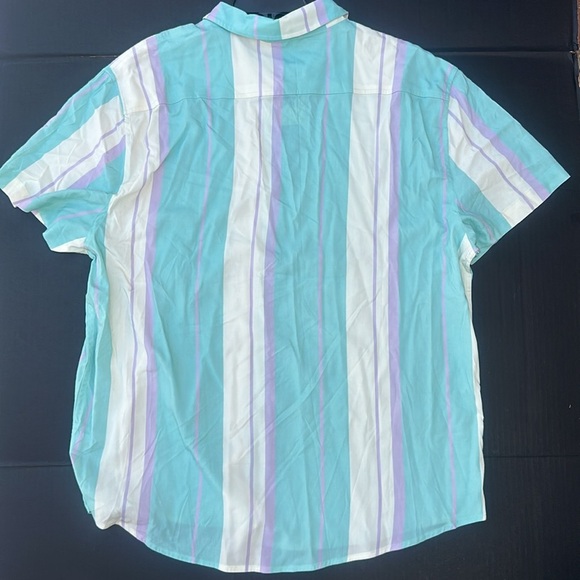 New GUESS Color Block Stripe Button Down Mens Shirt SZ XXL - Picture 5 of 7